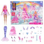 Barbie Calendario dell'Avvento 2025 con Bambola Trasformabile e Accessori a Sorpresa