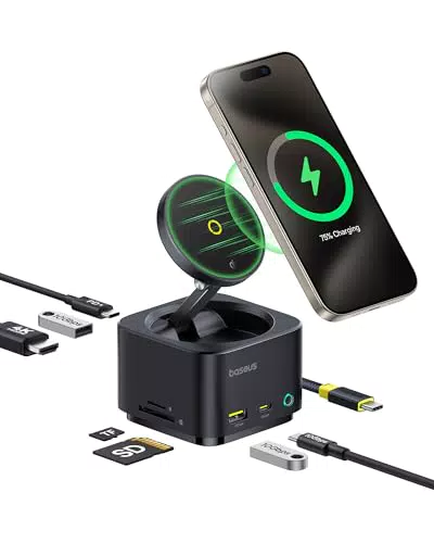 Baseus Stazione di Ricarica Wireless USB-C MagSafe con Hub HDMI 4K e PD 100W