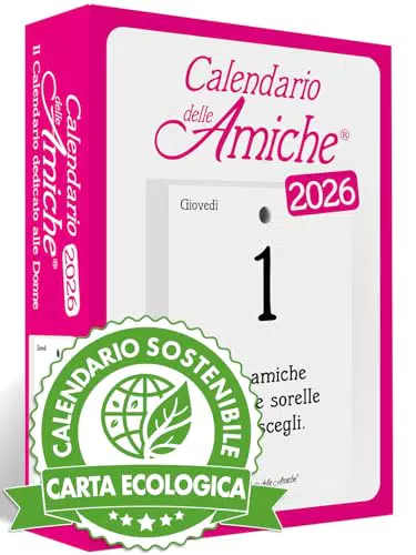 Calendario delle Amiche 2026 Eco Sostenibile con Frasi Motivazionali Quotidiane