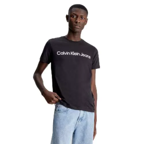 Calvin Klein T-Shirt Uomo Core Institutional Logo Slim Fit Scollo Rotondo