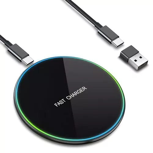 Caricatore Wireless 15W per Samsung Galaxy S25 Ultra/S24/S23 e iPhone 16/15