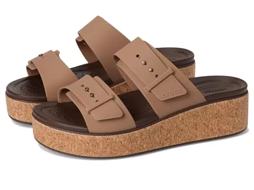 Crocs Brooklyn Cork Buckle sandali donna eleganti con fibbia regolabile