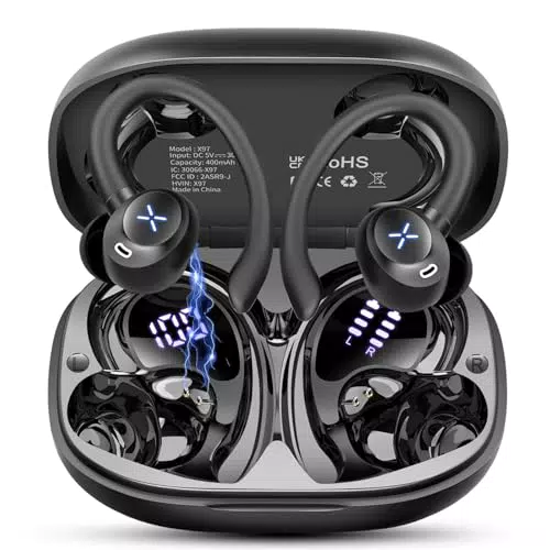 Auricolari Bluetooth Sport con Cancellazione Rumore, Impermeabili IP7, Stereo HiFi