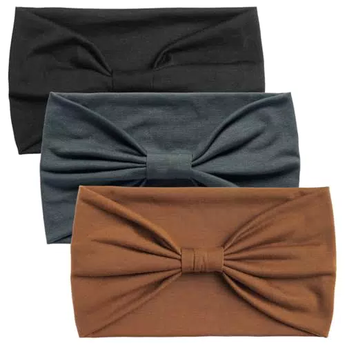 Culinavog Fascia Capelli Donna, 3 Pezzi Fasce Elastiche per Capelli Larga