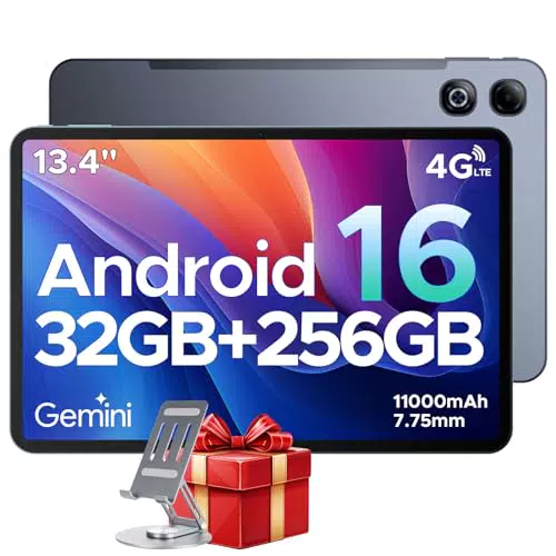 DOOGEE Tab G6 Max Tablet Android 13.4" 4G LTE 256GB 11000mAh Face Unlock