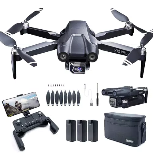 CHUBORY X10 PRO Drone GPS con Telecamera 4K e Motore Brushless per Principianti