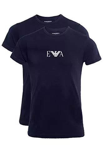 Emporio Armani Essential Monogram 2-pack T-shirt With Crew Neck
