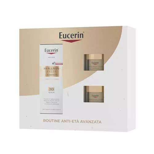 Eucerin Kit Anti-Età Hyaluron-Filler Elasticity: Siero, Crema Giorno, Crema Notte