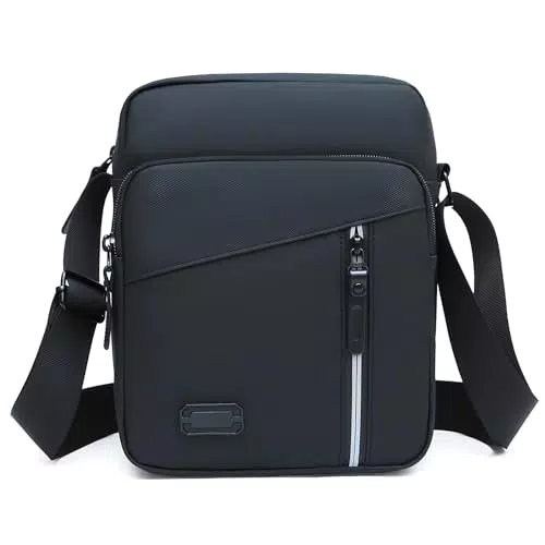 Fangehong Borsello Uomo Tracolla Impermeabile in Oxford per Cellulare e Portafoglio