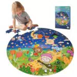 Funsland Puzzle Educativo Bambini Bifacciale Animale Alfanumerico 4+ Anni