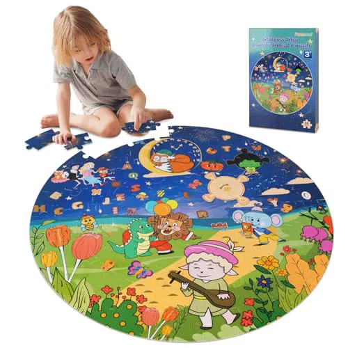 Funsland Puzzle Educativo Bambini Bifacciale Animale Alfanumerico 4+ Anni