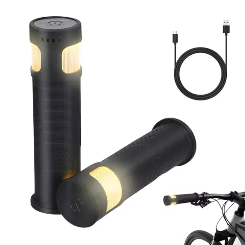 Gkstly Indicatori di Direzione USB per Bici con Coprimanubrio Ergonomico