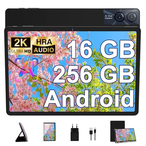 GOODTEL Tablet 11 Pollici Android, 16GB RAM, 256GB ROM, 2K Display, Octa-Core, GPS