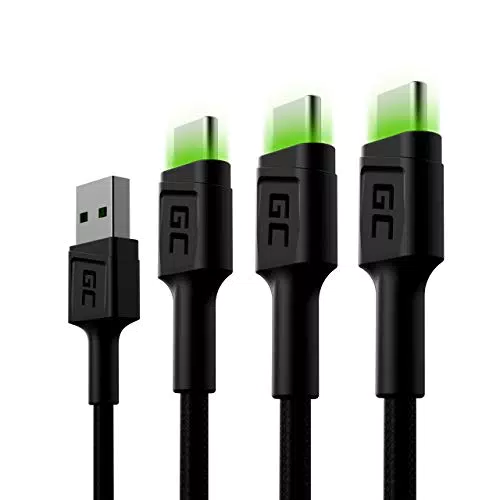 Green Cell cavo USB-A a USB-C con LED compatibile Samsung Galaxy e telefoni Android