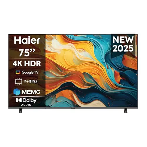 Haier H75K85FUX Smart TV 75" 4K UHD Google TV HDR10 Dolby Audio HDMI 2.1