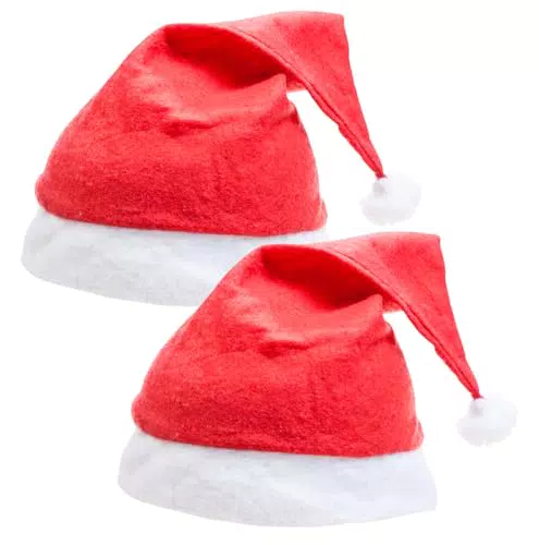 Happymas cappello di Babbo Natale unisex per feste natalizie adulti e bambini