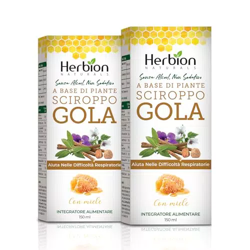Herbion Naturals Sciroppo per la Tosse con Miele Calmante per la Gola
