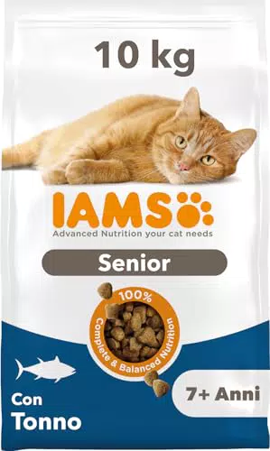 IAMS Cibo Secco per Gatti Senior al Tonno, Alimento per Gatti Anziani