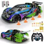 JONRRYIN Macchina Radiocomandata Drift per Bambini e Adulti con LED e Fumo