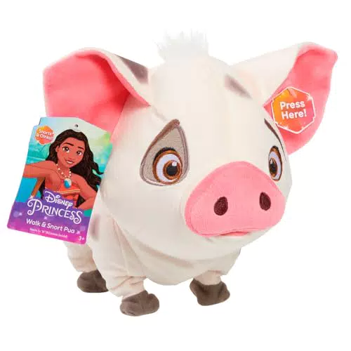 Just Play Peluche Pua Moana Disney Princess con suoni e movimento per bambini
