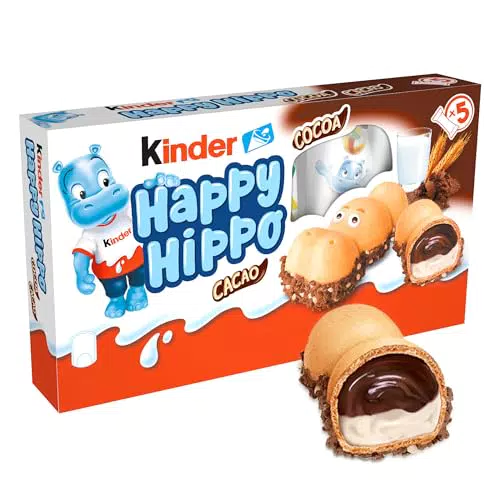 Kinder Happy Hippo Wafer con Crema al Latte e Cacao
