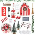 Koxtyzo Porta Elfi di Natale Kit con Accessori Magici e Decorazioni Natalizie