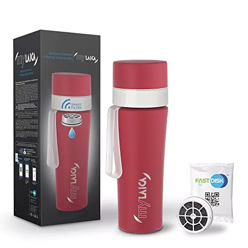 Laica borraccia filtrante in acciaio con filtro integrato per acqua pura