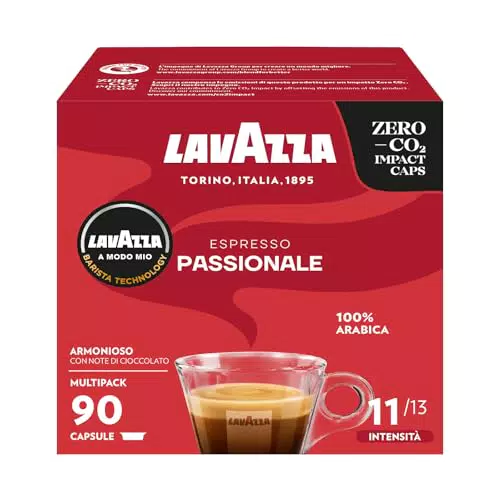Lavazza A Modo Mio Passionale Capsule Caffè Espresso 100% Arabica Tostatura Scura