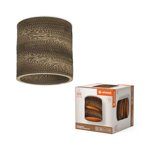 LEDVANCE Lampada da Tavolo Decor Cardboard in Cartone Ondulato E27 Sostenibile