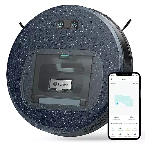 Lefant F1 Robot Aspirapolvere Ultra Sottile, 5000Pa, 250min, Animali Domestici