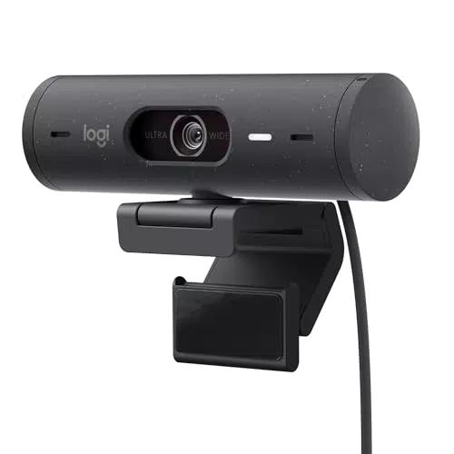 Logitech Brio 500 Webcam Full HD con Microfono e Correzione Automatica della Luce