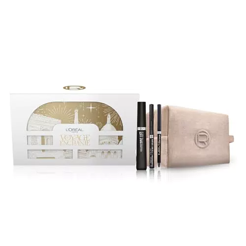 L'Oréal Paris Set Make Up Natale con Mascara Telescopic, Eyeliner e Matita Occhi
