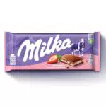 Milka Tavoletta Cioccolato al Latte con Yogurt e Fragole, Cacao Sostenibile