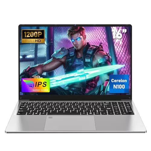 NAIKLULU Laptop 16" N100, 16GB RAM, 1TB SSD, Tastiera Retroilluminata, 2025