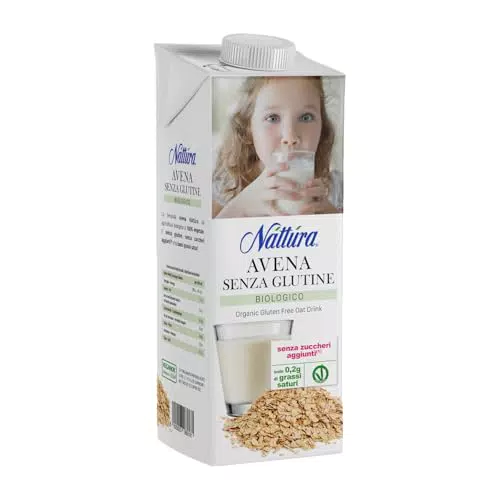 Nattura Bevanda di Avena Bio senza Zuccheri, Senza Lattosio e Senza Glutine