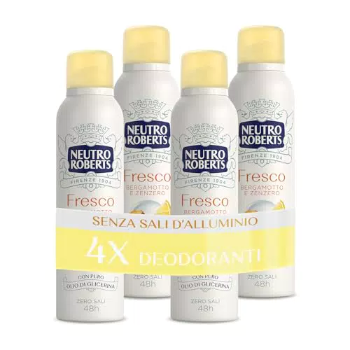 Neutro Roberts Deodorante Spray Bergamotto e Zenzero Zero Alluminio 48h