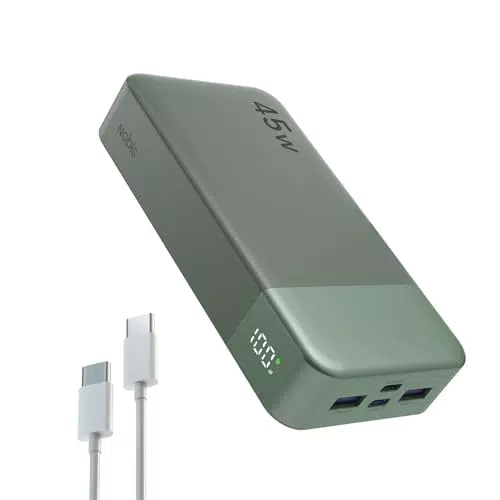 NOBIS Power Bank 20000mAh 45W Fast Charging USB C In & Out con Display LED