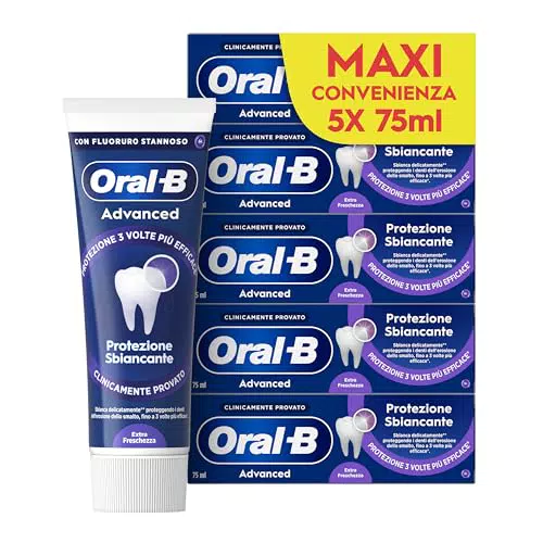 Oral-B Advanced Protezione Sbiancante Dentifricio Sbiancante Clinicamente Provato