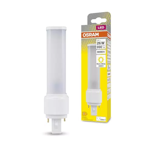 OSRAM Lampada LED Dulux D G24D-3 9W 990 lumen ruotabile compatibile 26W