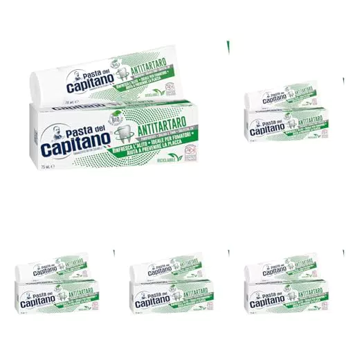 Pasta del Capitano Dentifricio Antitartaro Bio per Fumatori Azione Rinfrescante