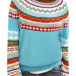 PASUDA maglione donna elegante a manica lunga con scollo, pullover caldo in maglia