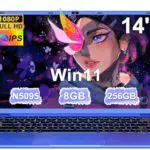 Notebook Celeron N5095 14 FHD 8GB RAM 256GB SSD Windows 11 QWERTY Italiano