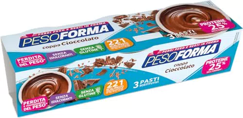 Pesoforma Budino al Cioccolato Sostitutivo Dimagrante Senza Glutine Proteico
