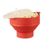 Relaxdays Popcorn Maker in silicone per microonde, pieghevole e senza olio