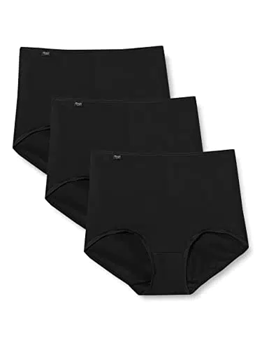 sloggi Donna 24/7 Microfibre Maxi C3P, Nero, 48