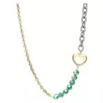 THUN Collana Cuore e Perline in Metallo, Vetro e Resina Collezione Dedicato a Te