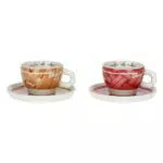 THUN Set Tazze in Porcellana Linea AbbracciAMI, Idea Regalo Collezione Natale
