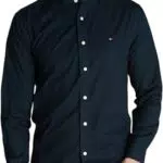 Tommy Hilfiger Camicia Uomo Flex Poplin Solid Mao Regular Fit