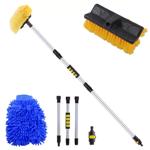 Tongboke Spazzola Telescopica Lavaggio Auto Rimovibile in Alluminio
