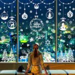 Tuopuda Adesivi Murali Natalizi Rimovibili per Vetrine e Decorazioni Casa